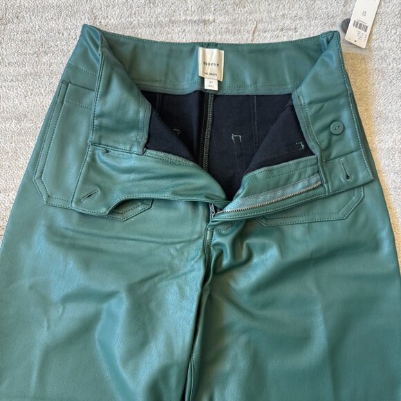 Anthropologie Maeve The Colette Cropped Wide Leg Faux Leather Pants NWT - Picture 5 of 11